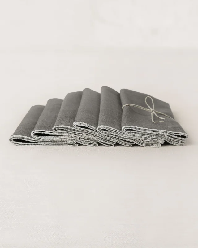 Verandah Dinner Napkins (Set of 6) - Grey