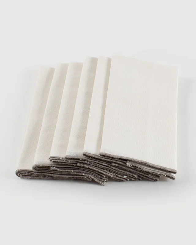 Verandah Dinner Napkins (Set of 6) - Ivory